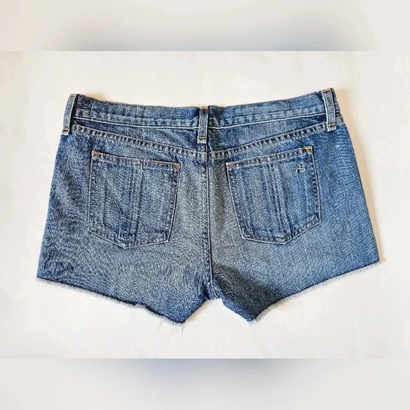 Rag & Bone Size 27 denim jean shorts low rise zipper  detail - Picture 4 of 7